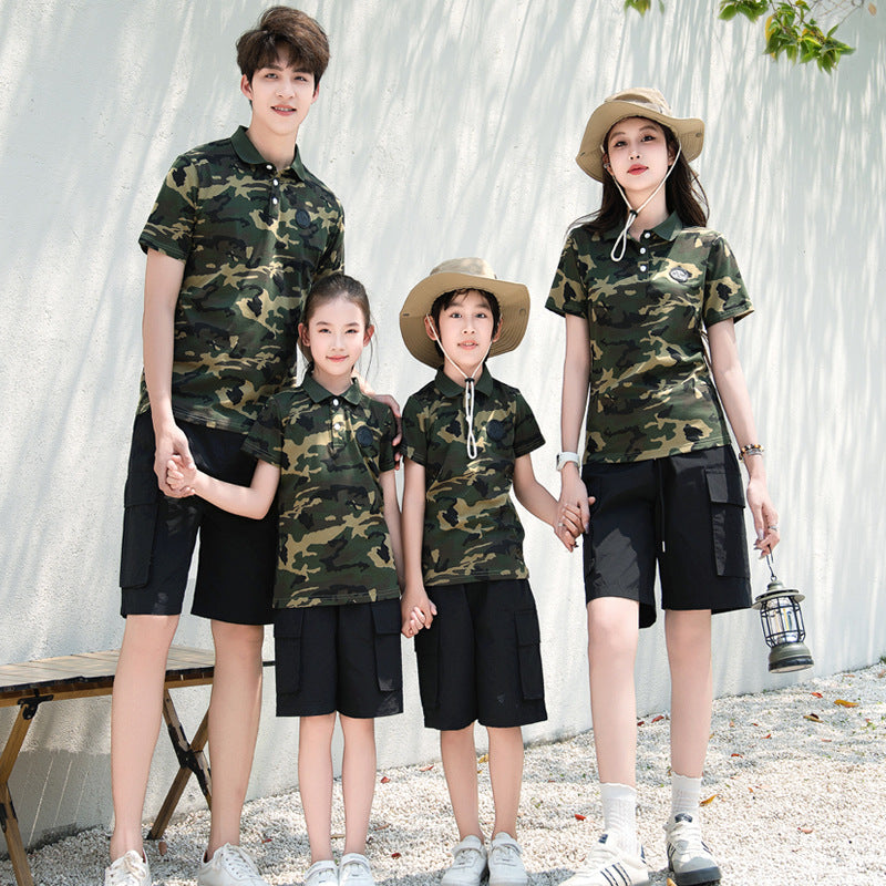 Color Family Of Three Or Four Trendy Clothes For The Parent-child Outfit