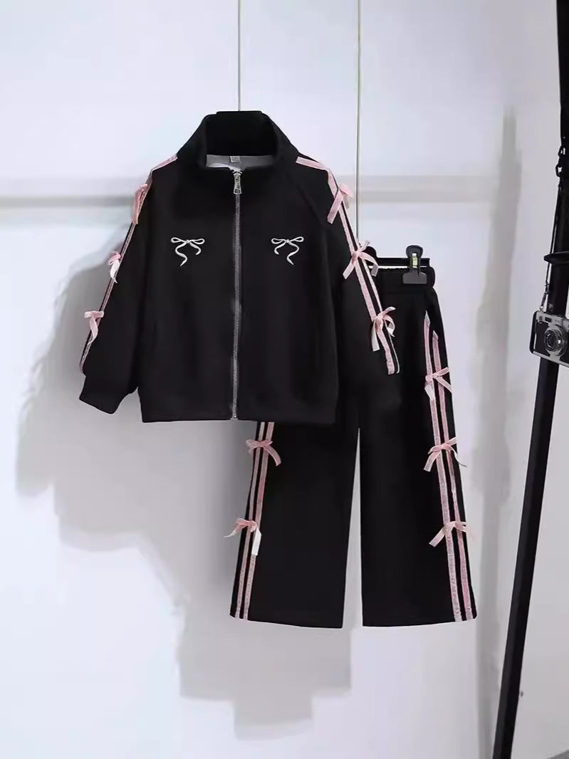 Children's Fashionable Sweet Princess Style Zipper Coat Children's Suit