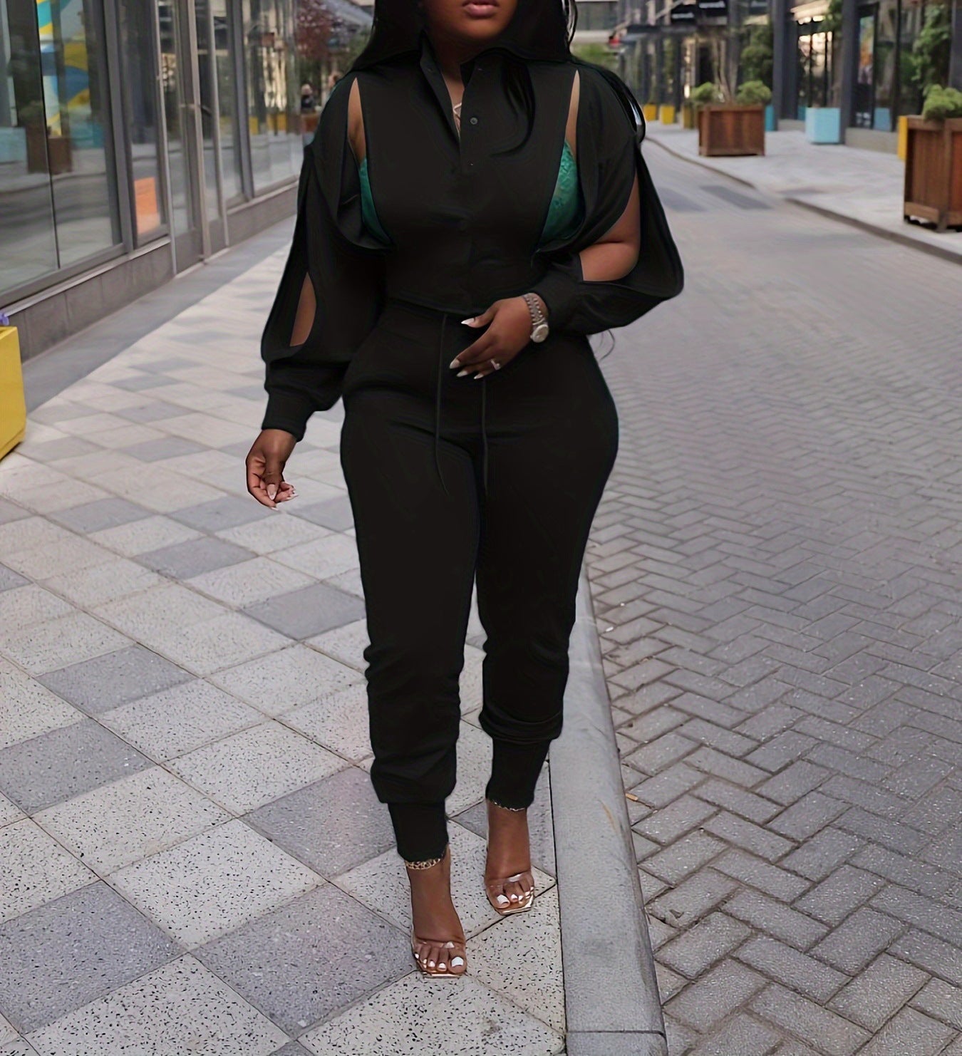 Fashion Beautiful Graceful Comfortable Women's Personality Fashion Casual Suit