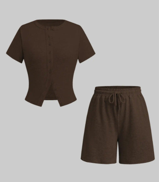 Women's Summer Short-sleeved Sexy Hot Style Fashion Casual Suit