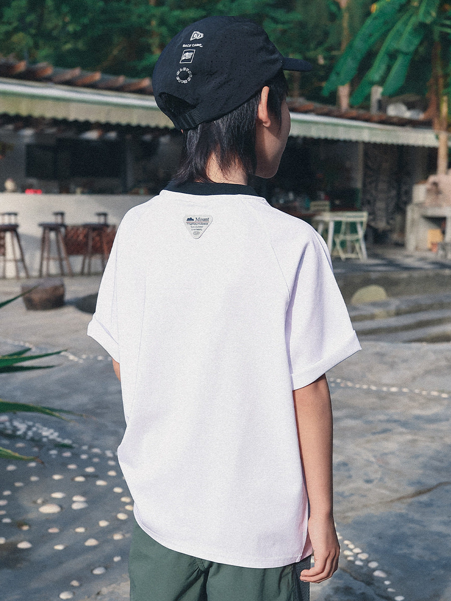 Children's Clothing Summer Contrast Stitching Short Sleeves Children's T-shirt