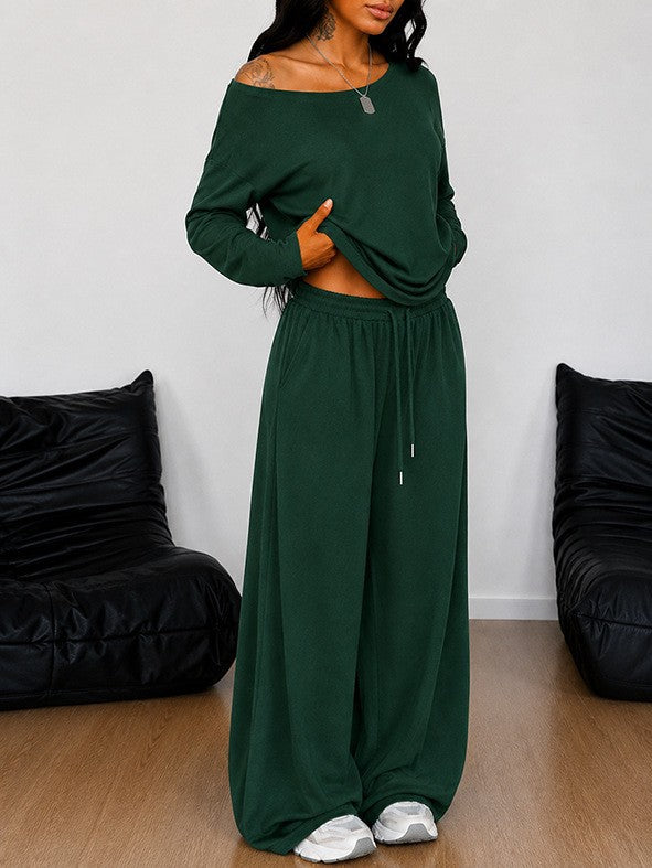 Loose Long Sleeve High Waist Hot Fashion Casual Suit