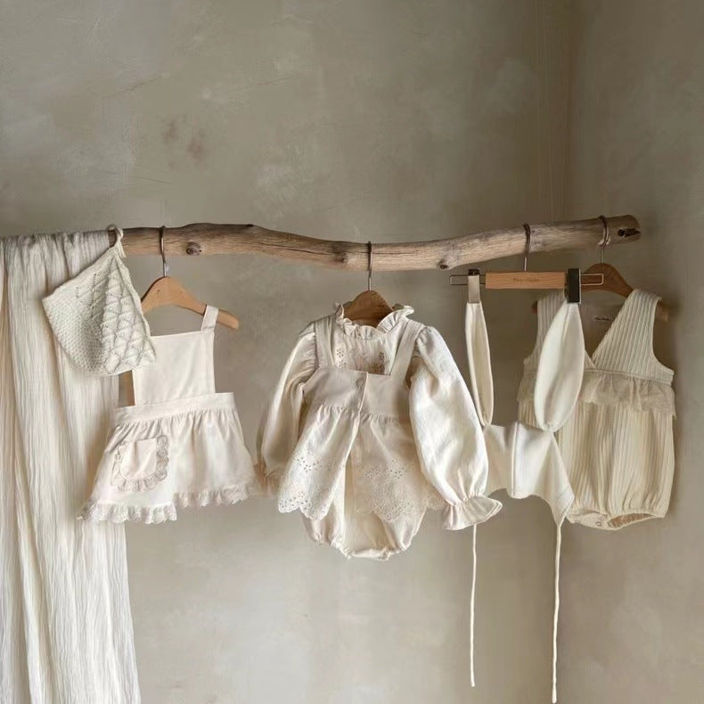 Embroidery Cute Suspenders Small Skirt Sleeveless Jumpsuit, Climbing Suit