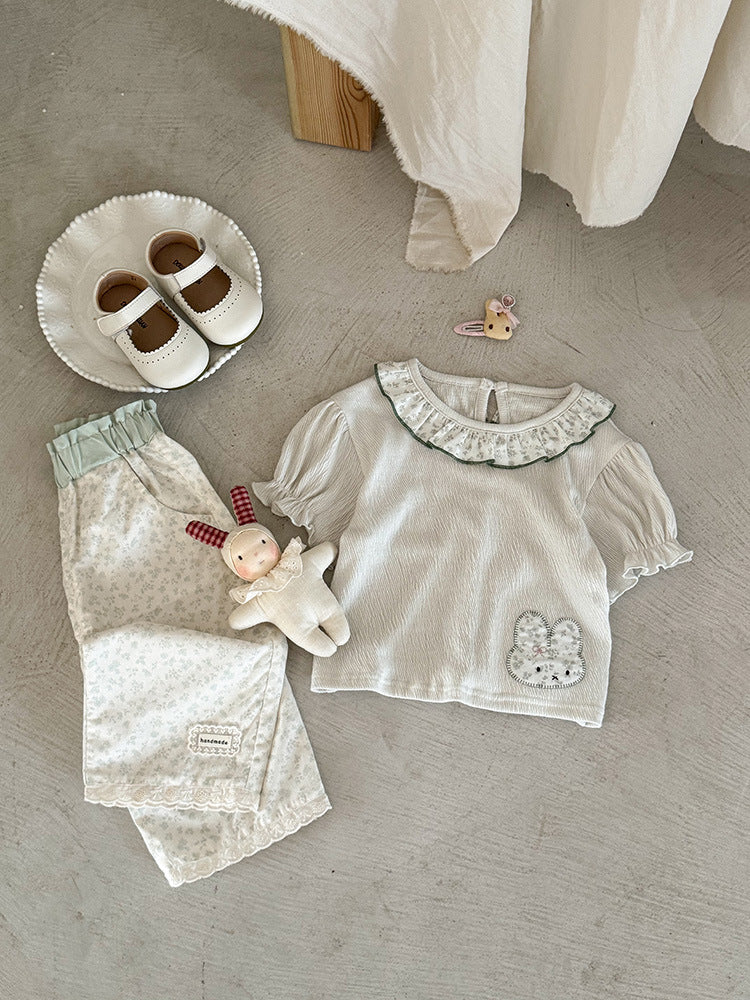 Summer Clothing Small Floral Anti Mosquito Ankle Children's Pants
