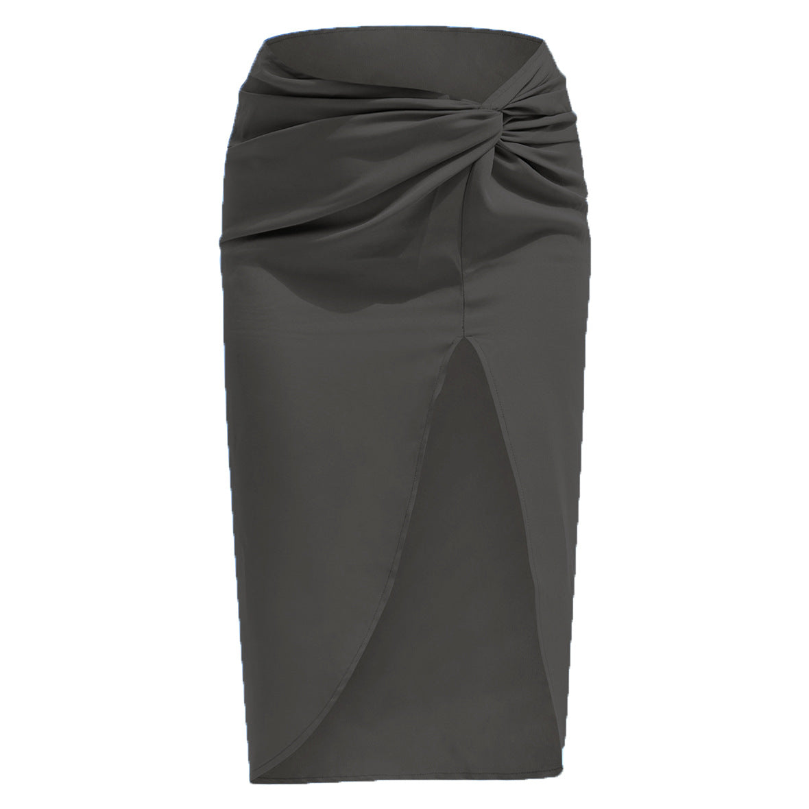 Women's Solid Color Satin Split Package Hip With Skirt