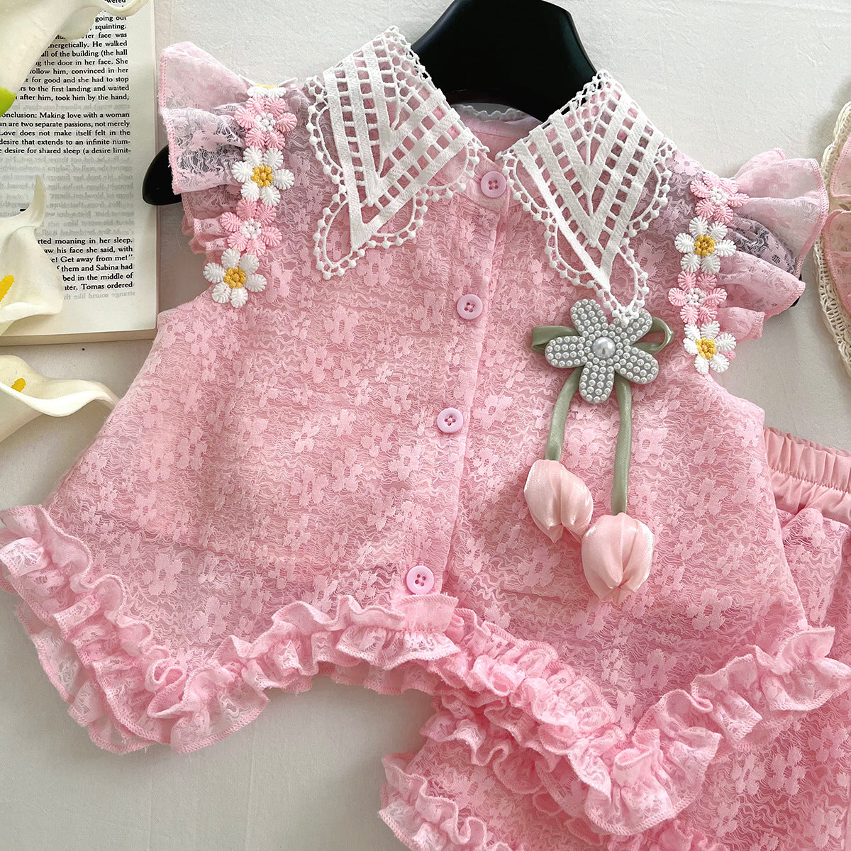 Summer Fashionable Princess Dress Two-piece Set Children's Suit