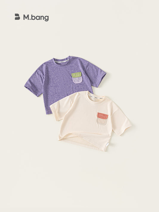 Children's Clothing Casual Tops Summer Simple Solid Color Short-sleeved Round Neck Children's T-shirt