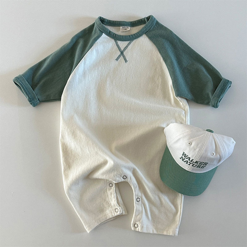 Women's & Men's Infant Toddler Comfort Casual Jumpsuit Color Matching Home Romper Jumpsuit, Climbing Suit