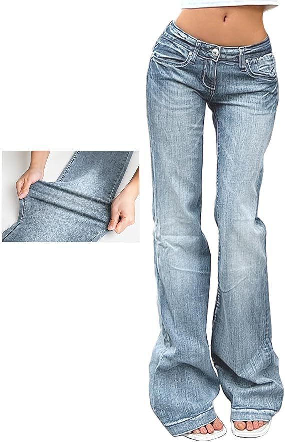 Women's Retro Hot Bell-bottom Slim Fit Slimming Stretch Jeans