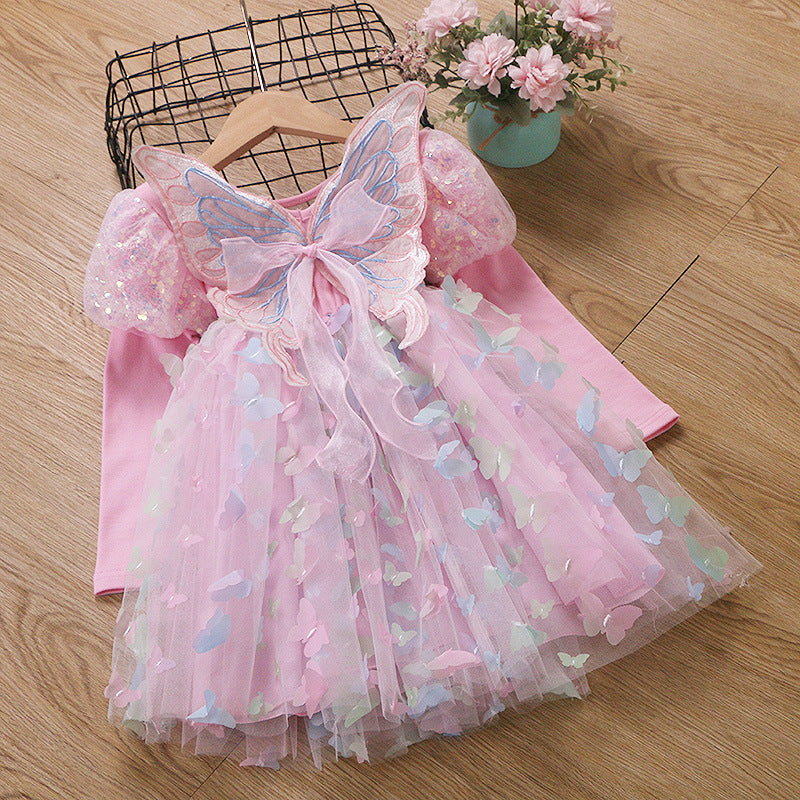 Western Style Skirt Pettiskirt Luminous Princess Children's Dress