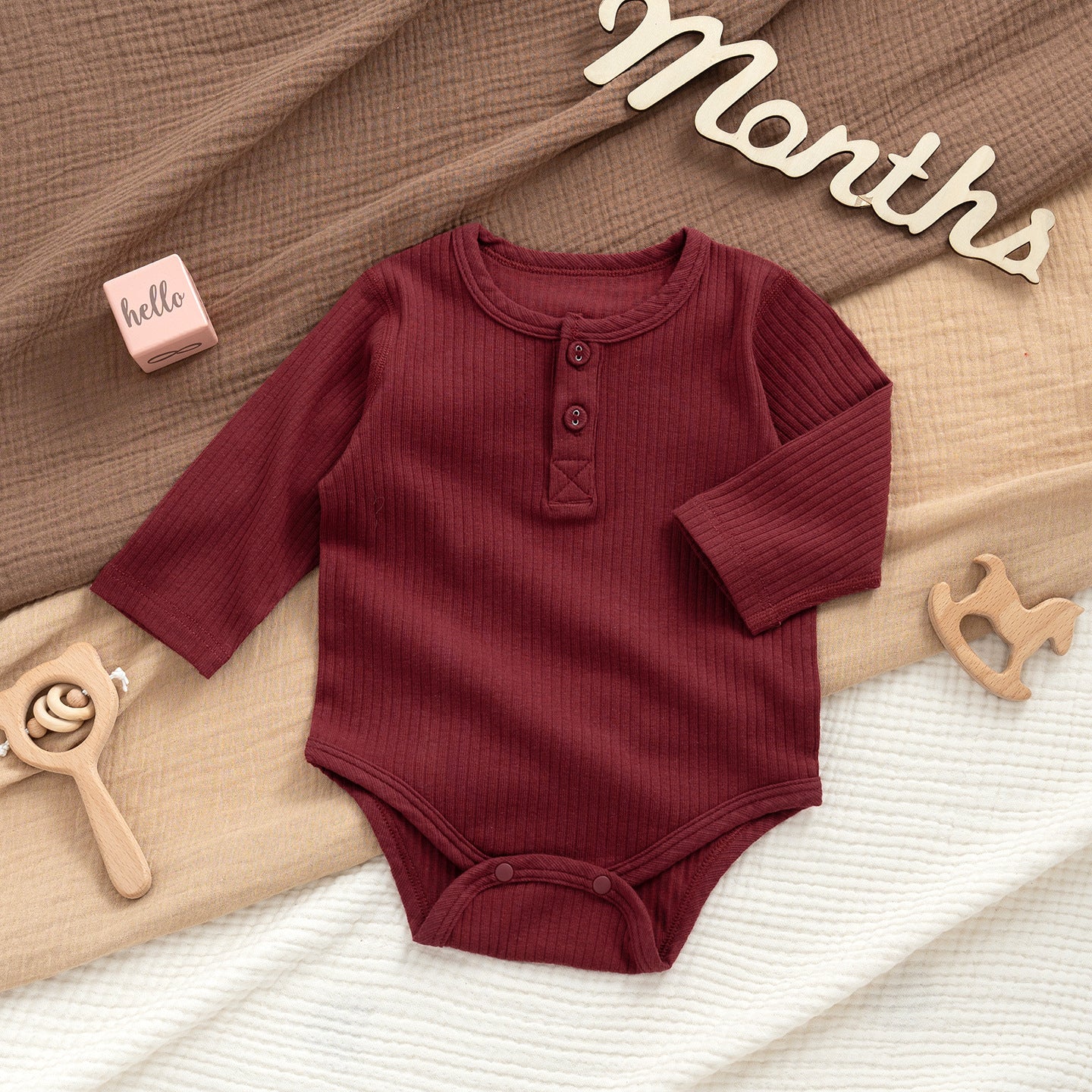 Four Jumpsuit Born Red First Month Old Days Clothes Jumpsuit, Climbing Suit
