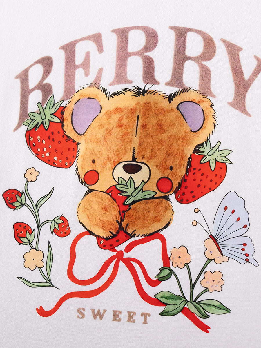 Children's Er Female Cartoon Bear Casual Clothing Children's Suit