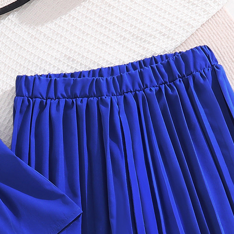Summer Simple Lapel Sleeveless Top Casual Pleated Trousers Children's Suit