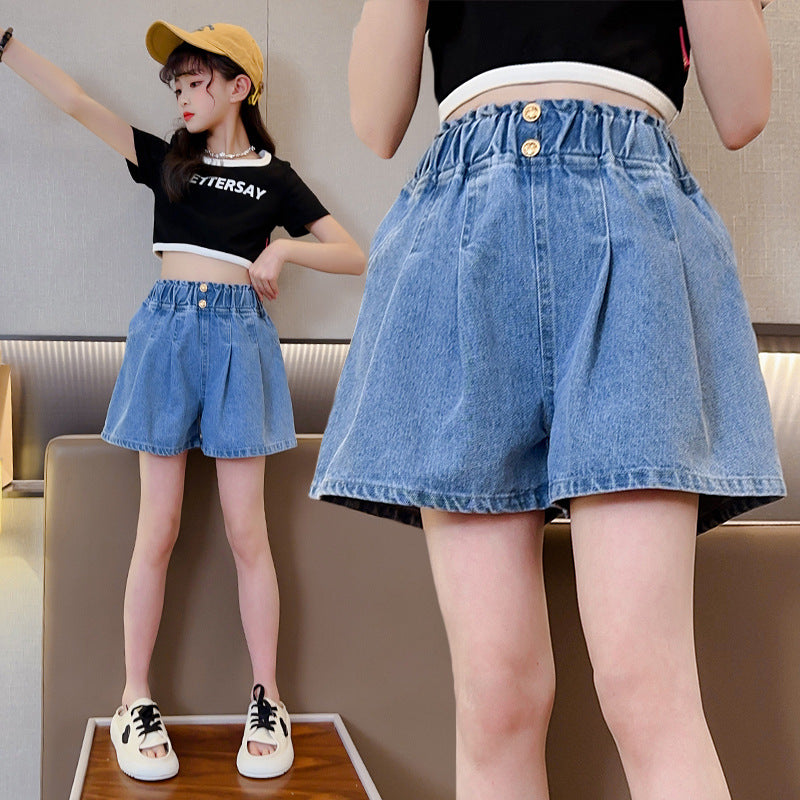 Children's Shorts Summer Clothing Outerwear Loose Thin Teens Children's Pants