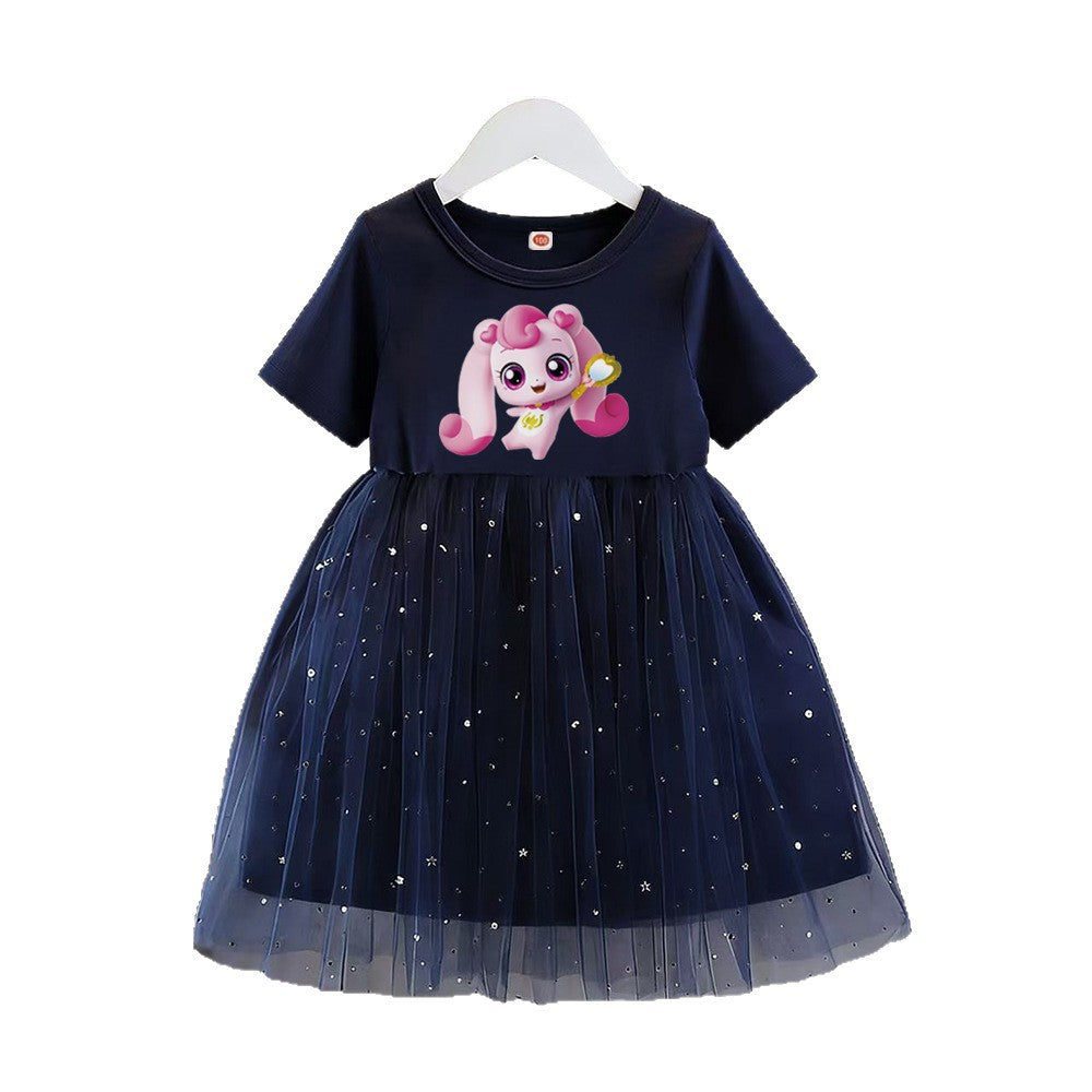 Children's Wonderful Cute Summer Short Sleeve Princess Children's Dress