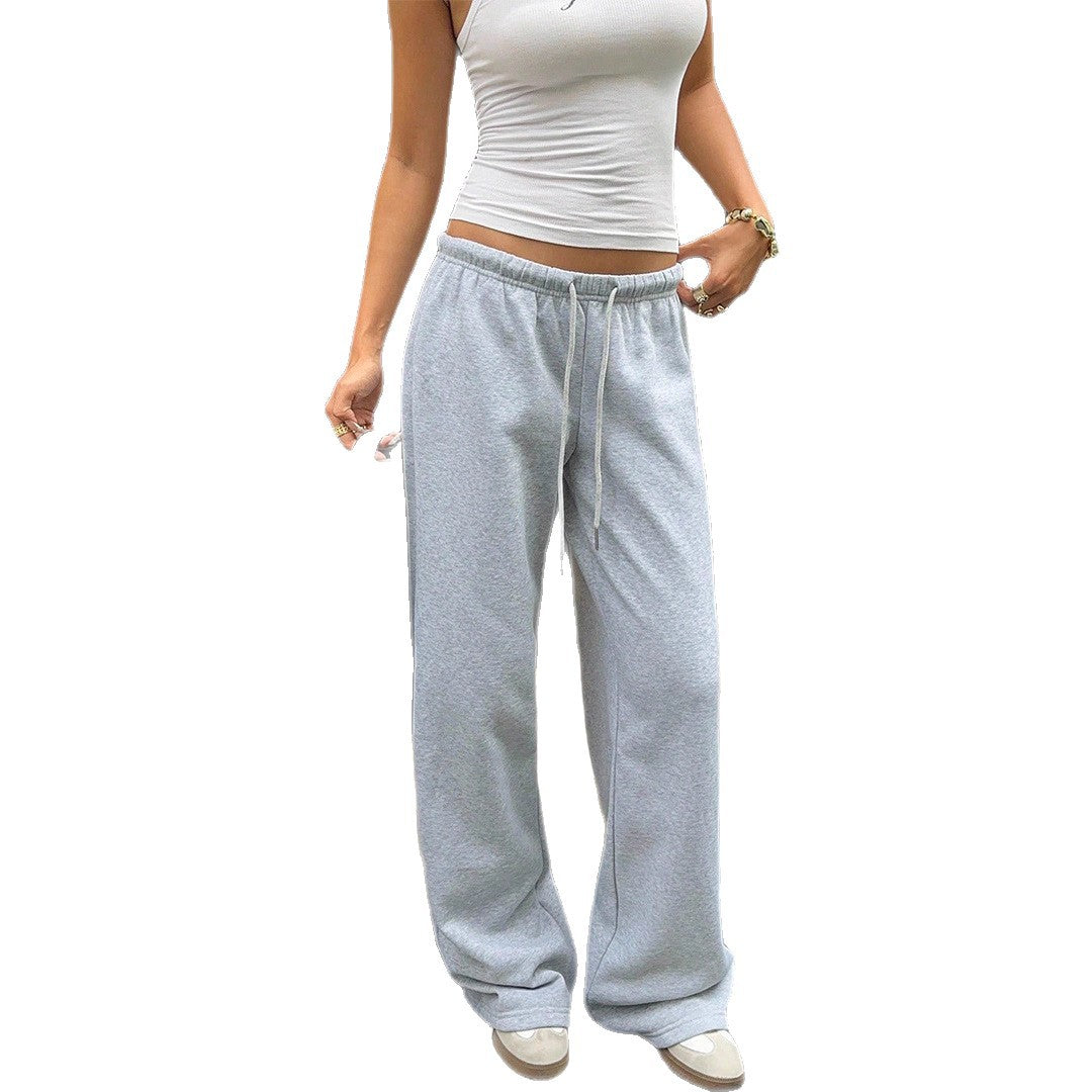 Early Autumn Style Retro Waist Idle Versatile Pants