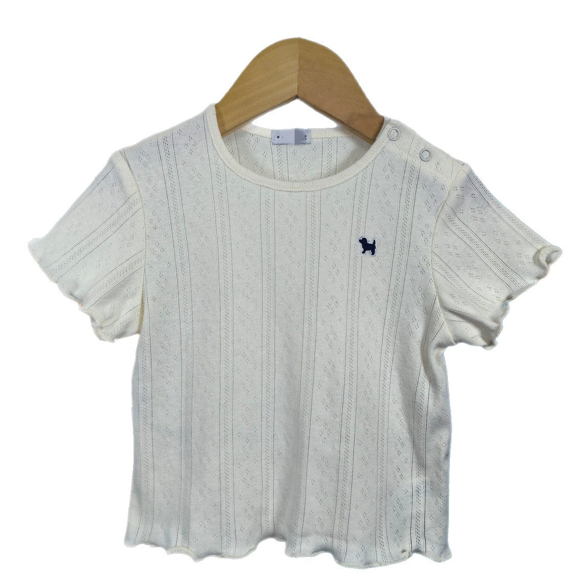 Children's Style Clothing Summer Wooden Ear Simple Short-sleeved Bottoming Children's T-shirt