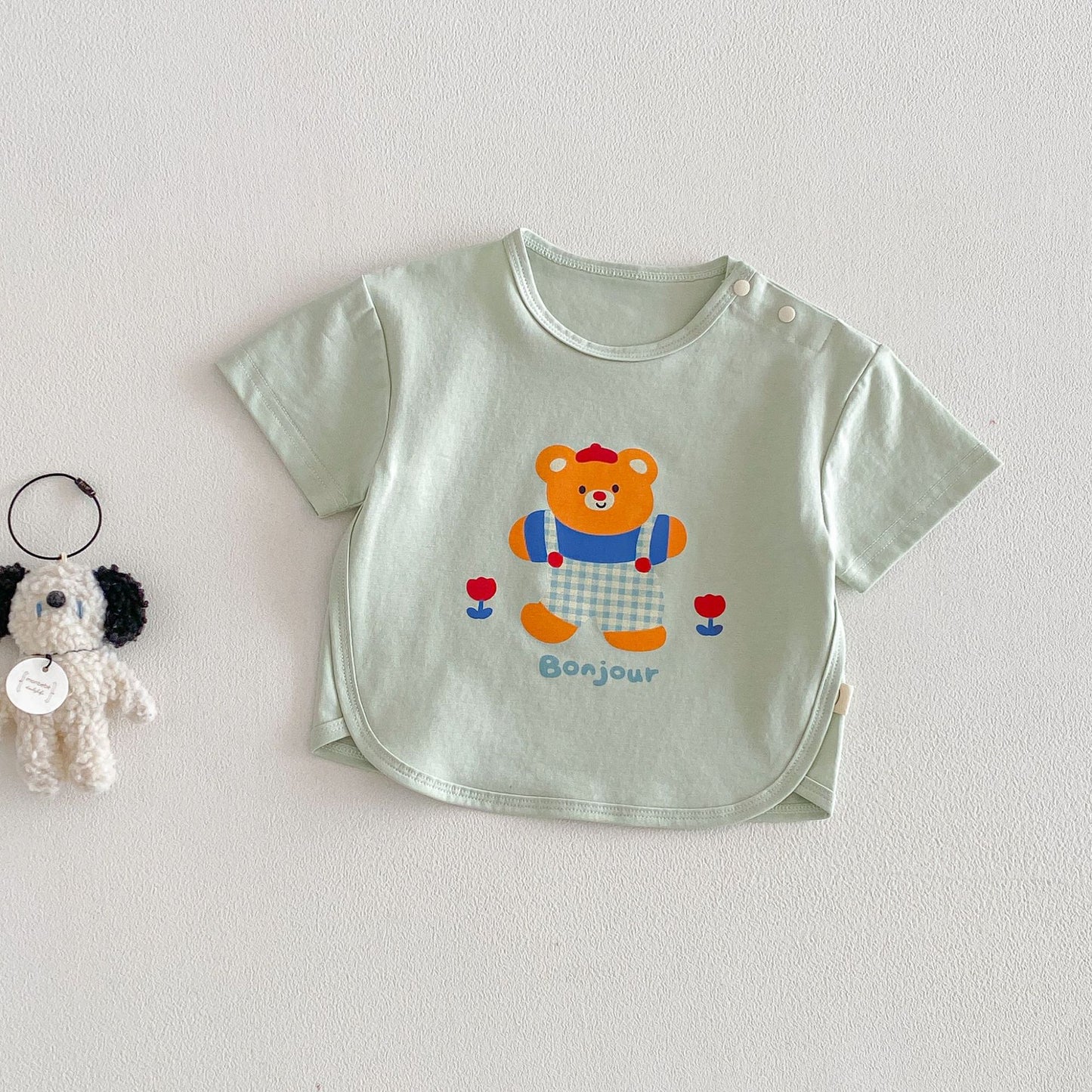 Children's Summer Korean Style Letter Print Design Sense Children's T-shirt