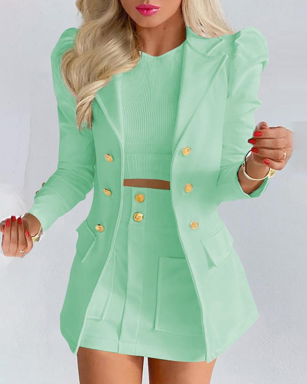 Women's Temperament Slim Fit Printed Two-piece Suits