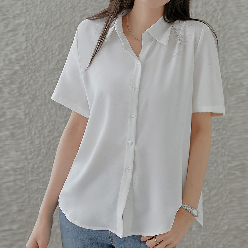 Women's Shirt Summer Short-sleeved Casual Fashion French Style Temperament Blouse