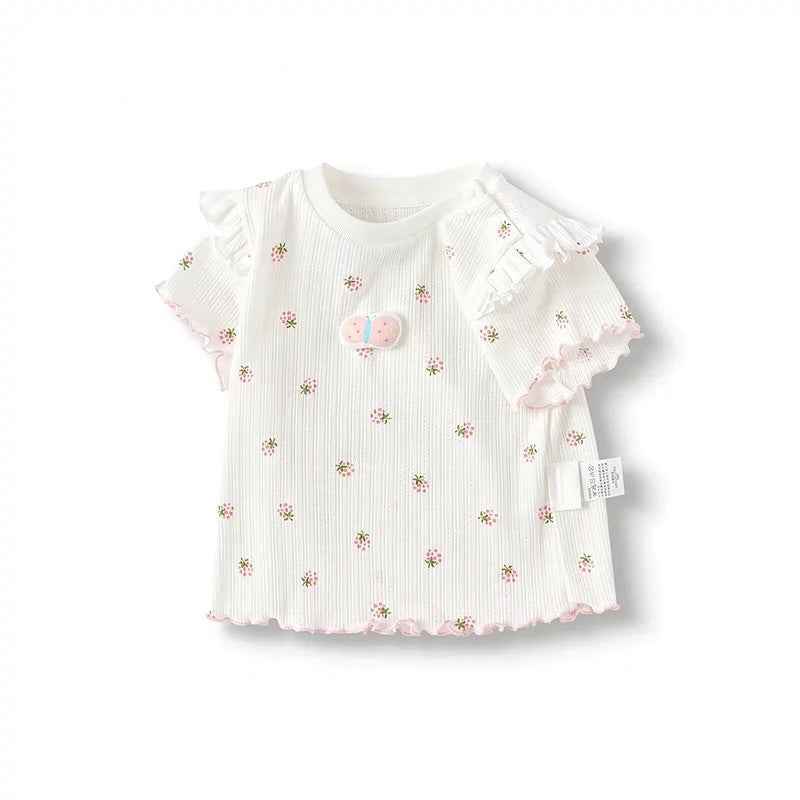 Children's Short Sleeve Tops Clothing Sweet Exquisite Children's T-shirt