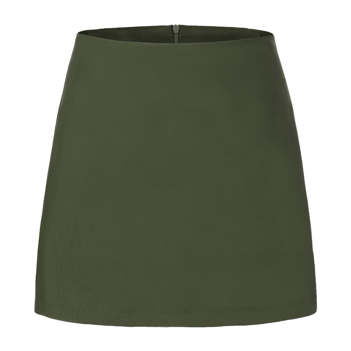 Double Slit Zipper Lining Female Temperament Skirt
