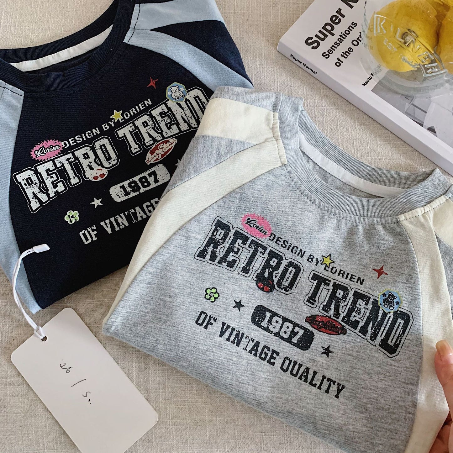 Children's Short-sleeved Summer Stitching Sports Pullover Class Children's T-shirt