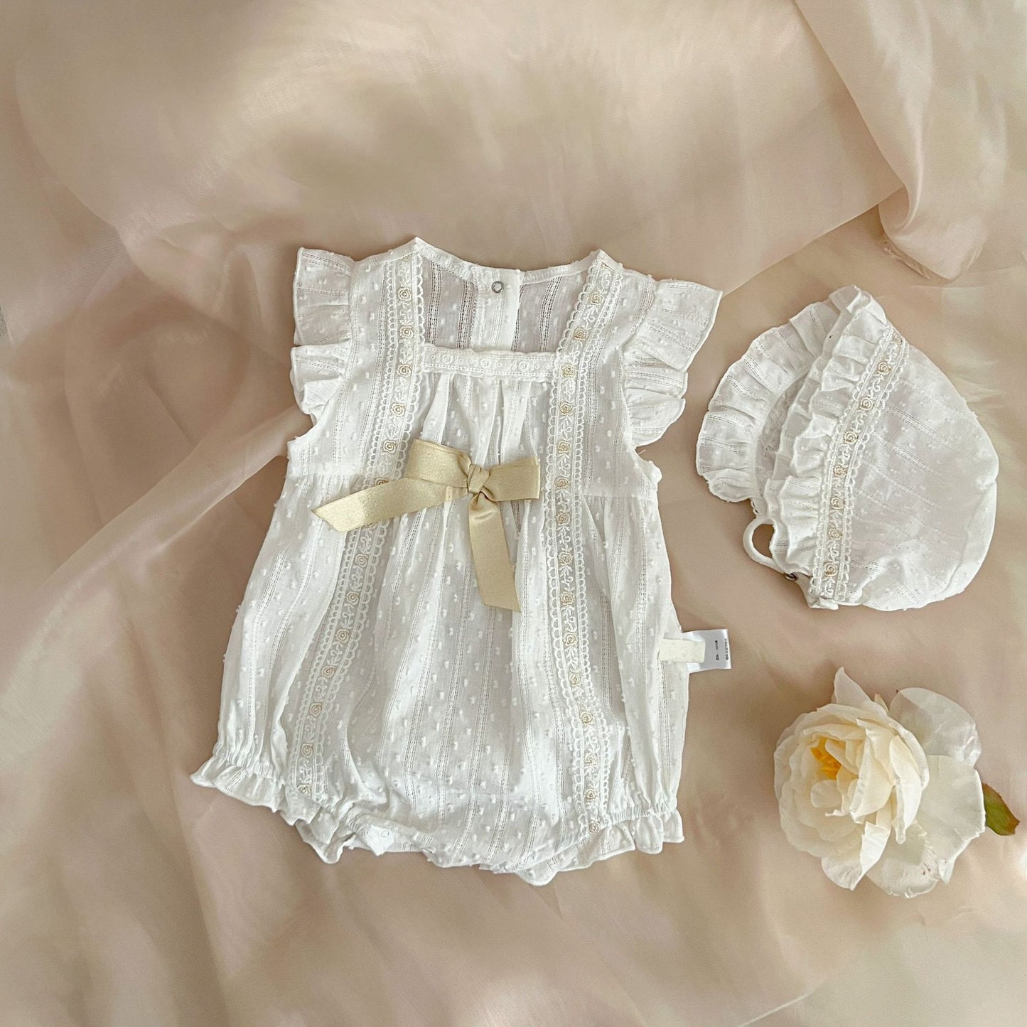 Thin Bodysuit Western Style Flounced Sleeve Rompers Jumpsuit Born Jumpsuit, Climbing Suit