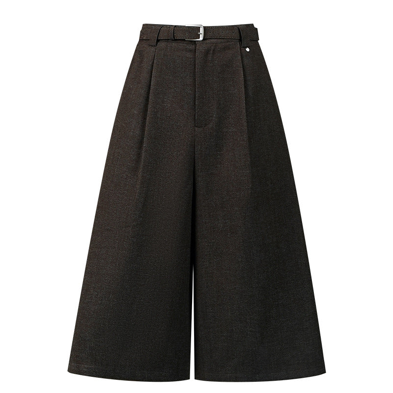 Women's Cropped Popular High Waist Simple Loose Temperament Pants