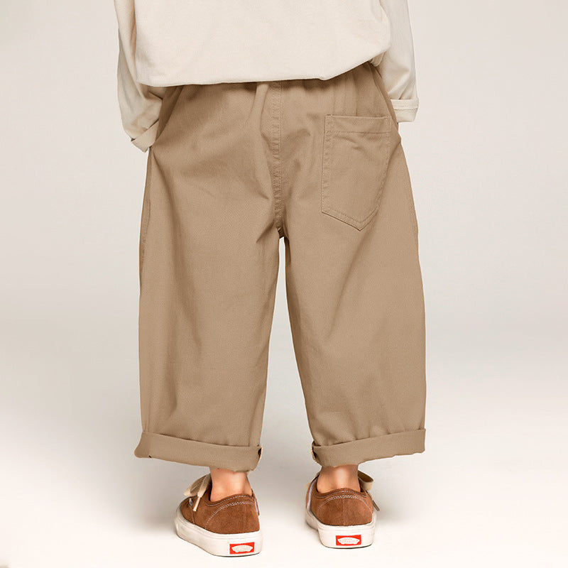 Children's Clothing Casual Korean Style Solid Color Trousers Spring Children's Pants