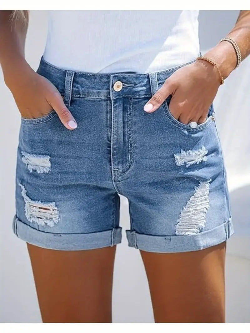 Women's High Waist Comfort Slim Fit Slimming Fashionable Straight Women's Jeans