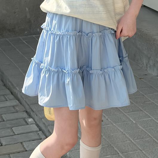 Summer Clothing Middle Big Sweet Stripes T-shirt Lace Skirt Short Children's Suit