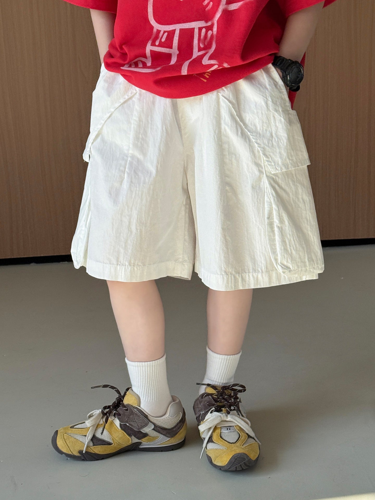 Children's Korean Style Summer Crawler Simple Solid Color Personality Fashion Casual Children's Pants