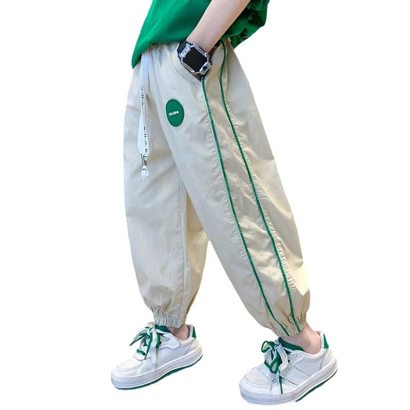 Children's Summer Thin Anti Mosquito Middle Big Children's Pants