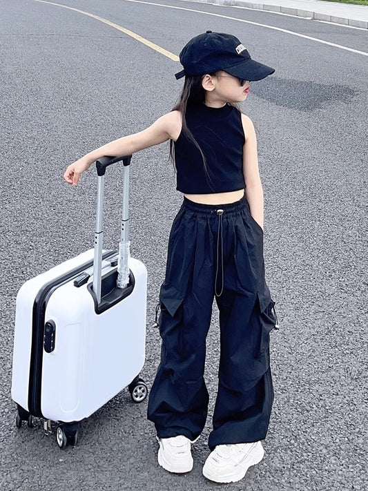 Children's Fashionable Stylish Design Sense Niche Casual Work Clothes Children's Pants