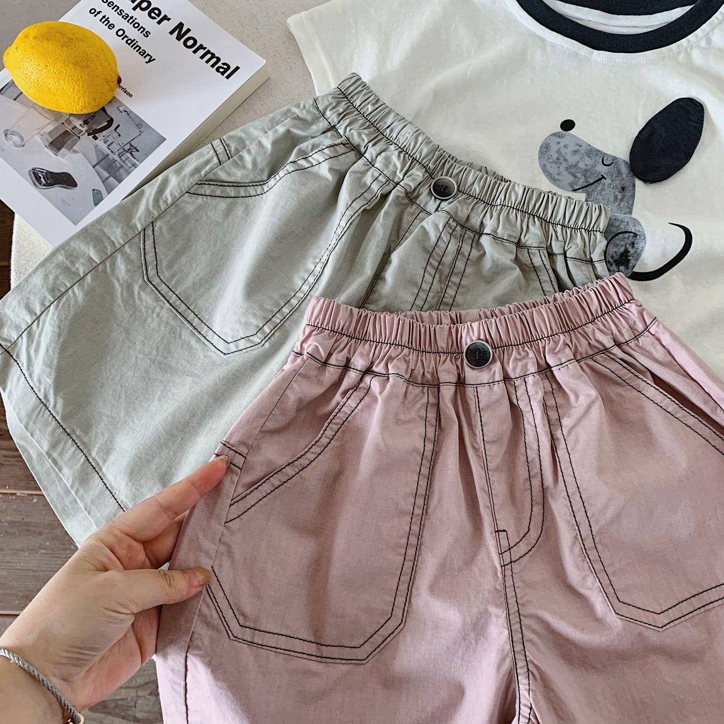 Children's Shorts Summer Boys Bright Line Loose Children's Pants
