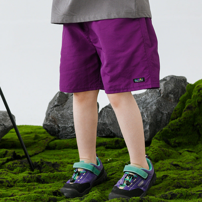 Mountain Candy Color Nylon Waterproof Shorts Outdoor Camping Children's Pants