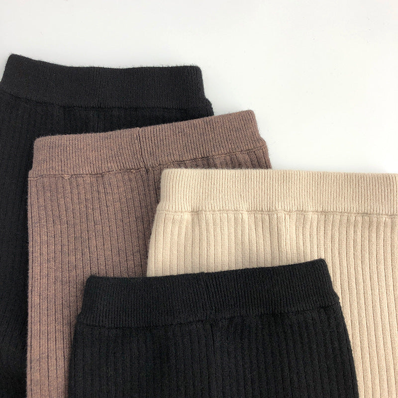 Children's Comfortable Wool Leggings Large Stretch Boy Knit Children's Pants