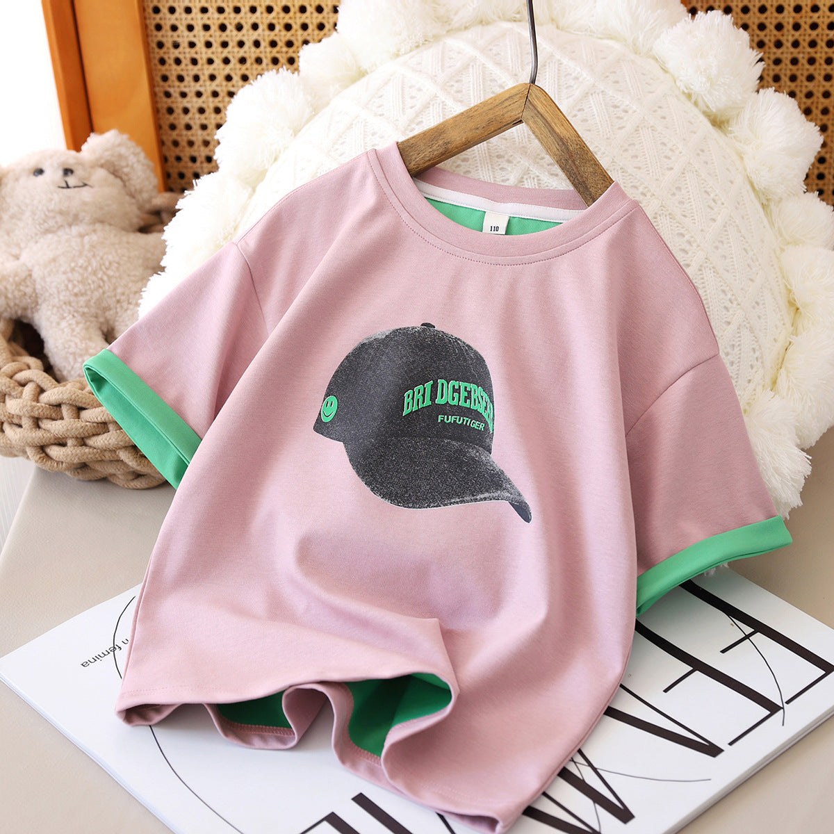 Children's Summer Clothing Short-sleeved Top Middle Big Children's T-shirt