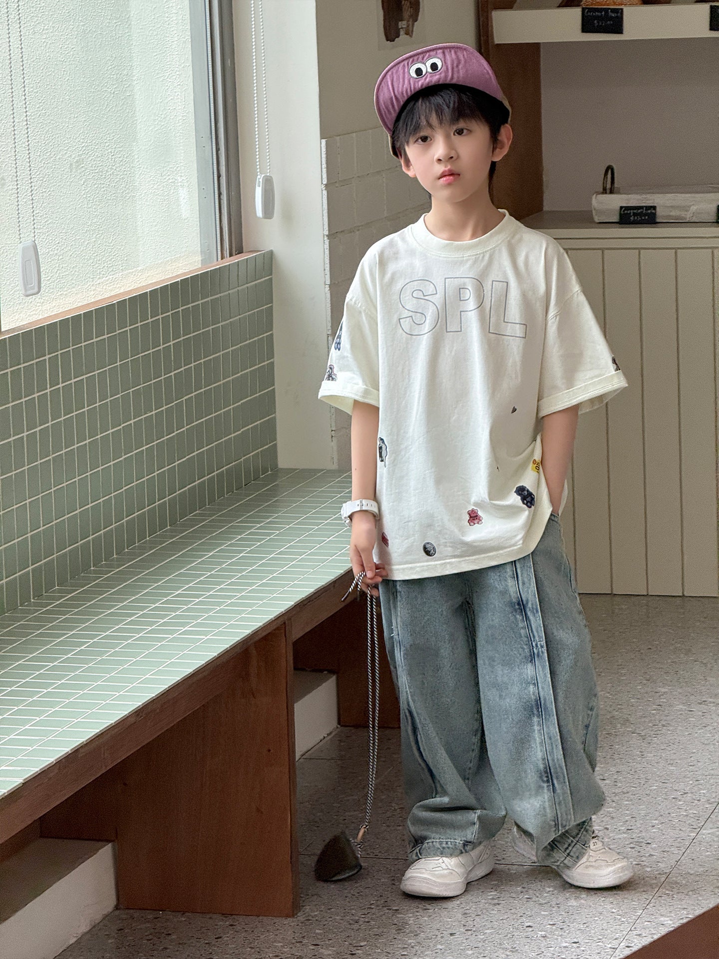 Children's Short-sleeved Summer Clothes Boys Fashion Childlike Colorful Pattern Comfortable Children's T-shirt