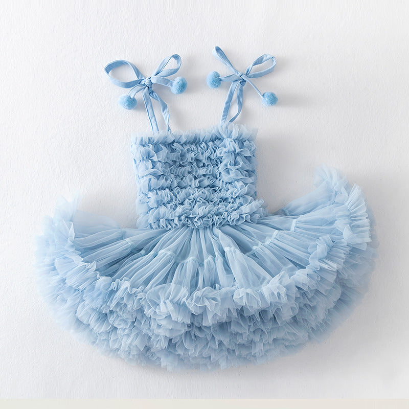 Children's Upgrade Super Fluffy Birthday Gifts One-piece Rainbow Children's Dress