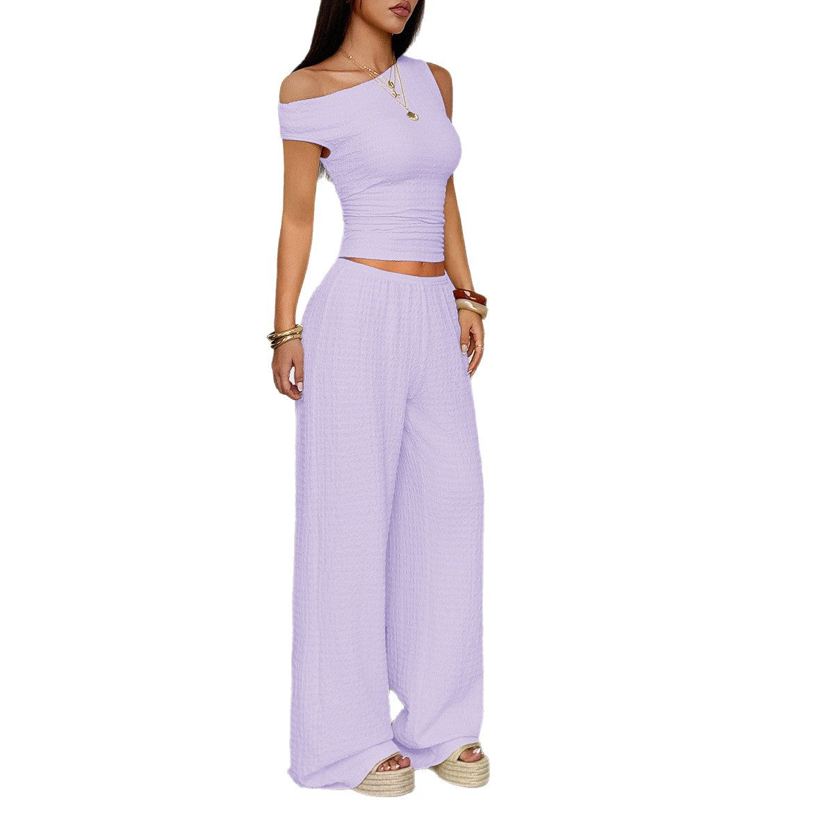 Casual Women's Leisure Vacation Trousers Two-piece Fashion Casual Suit