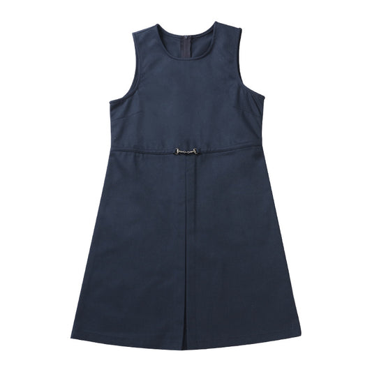 School Uniform Skirt Vest Navy Blue College Children's Dress