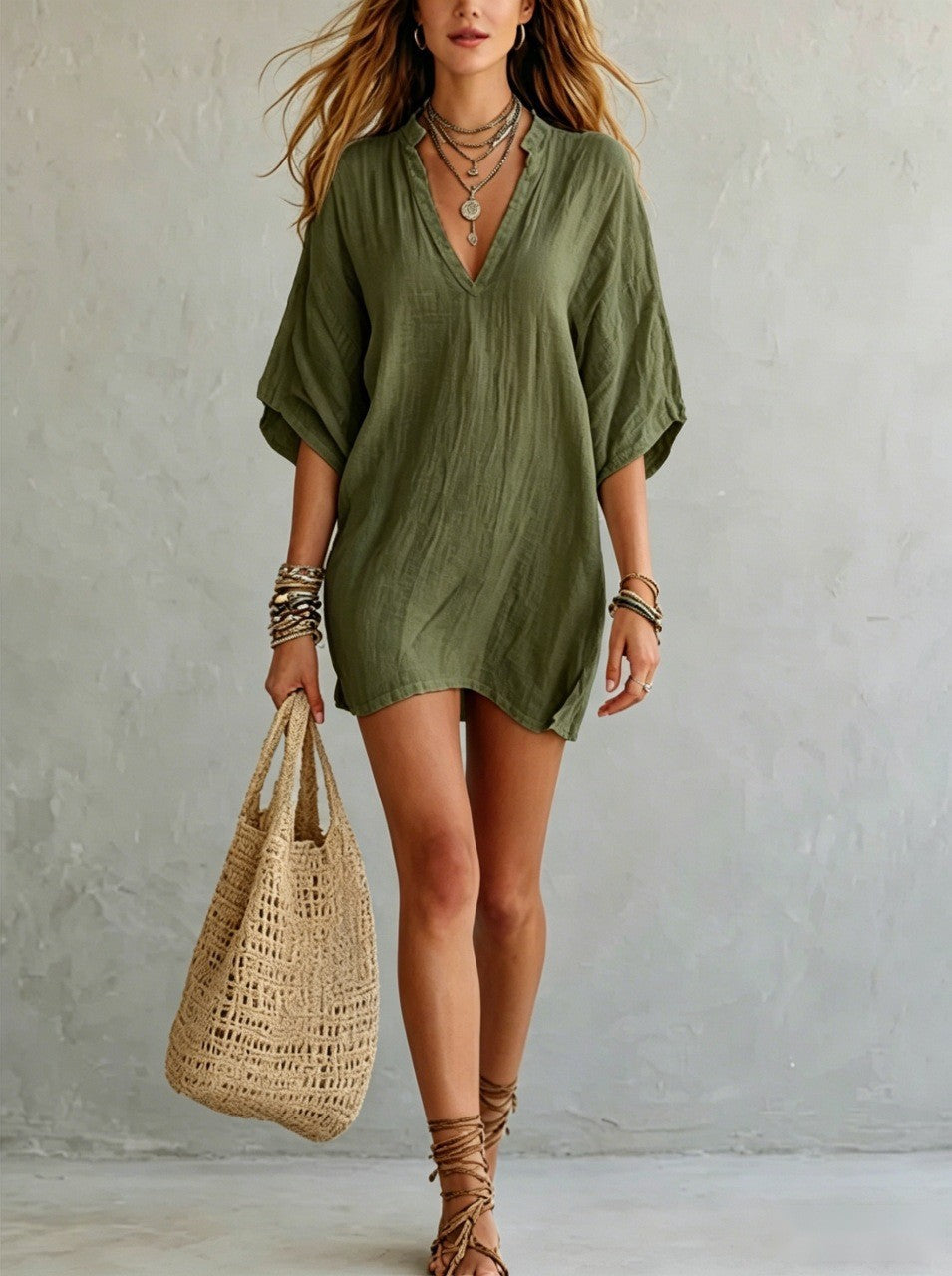 Attractive Women's Loose Casual Solid Color Skirt