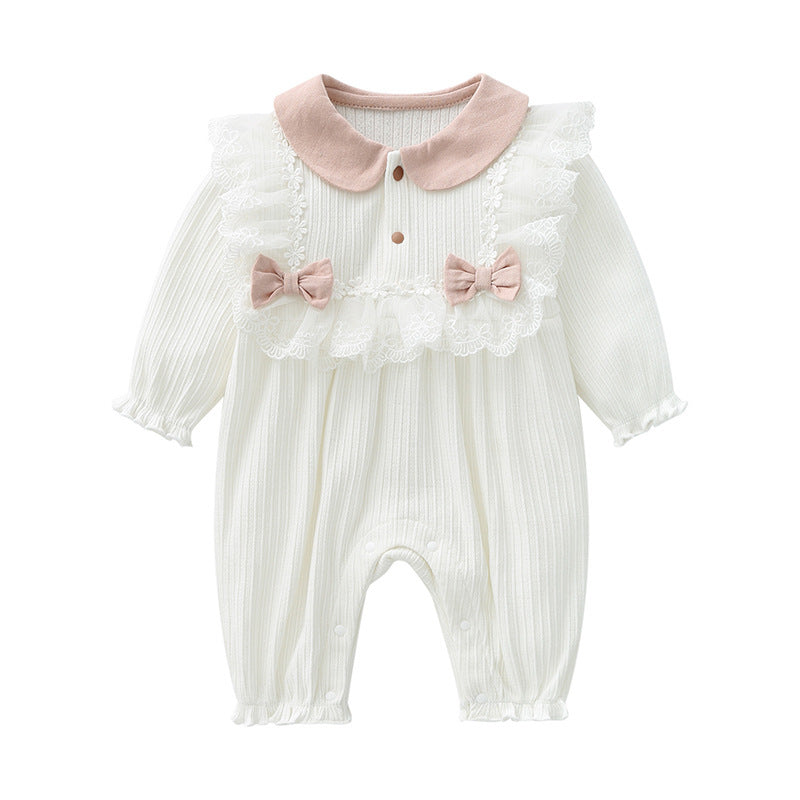 Lace Long Leg Jumpsuit Bow Princess Jumpsuit, Climbing Suit