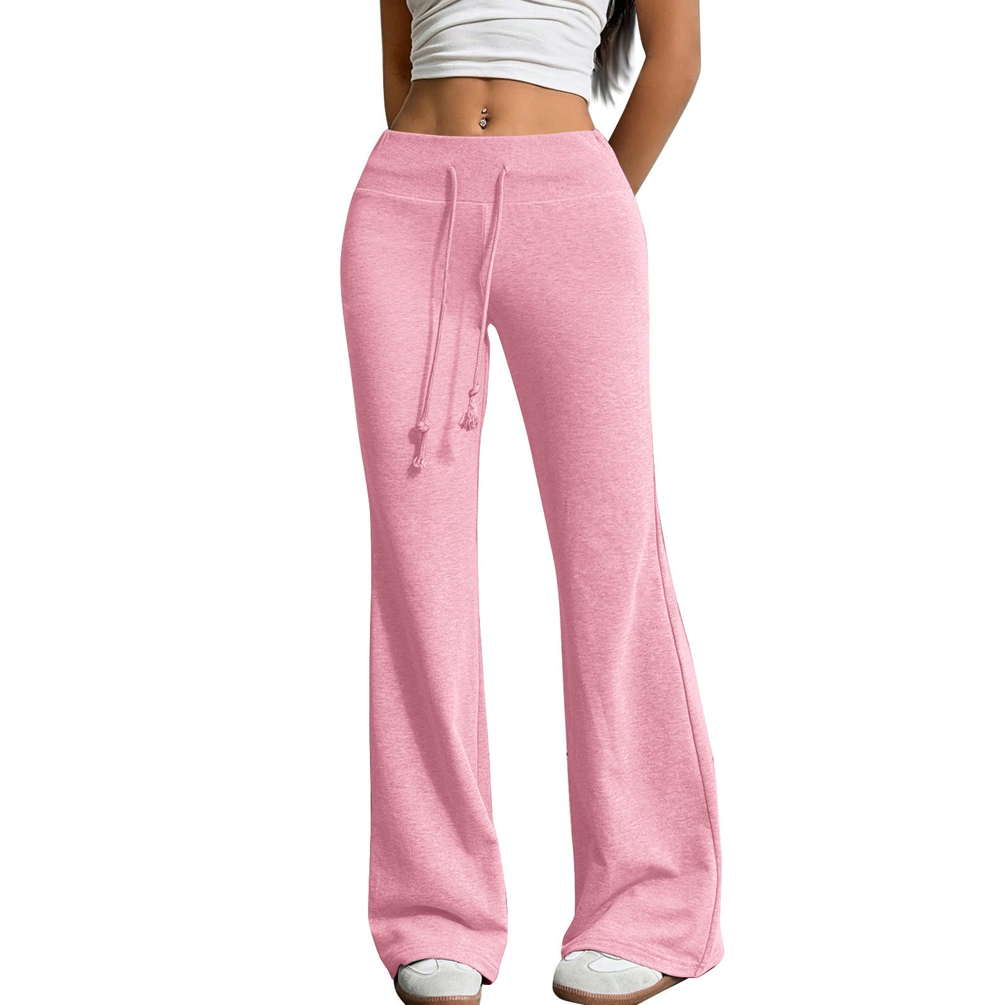 Women's Source Autumn Fashion Drawstring High Waist Leisure Horn Casual Pants