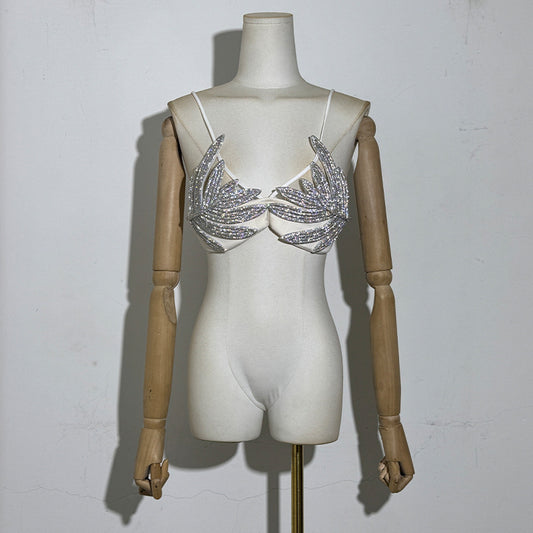 Women's Diamond Three-dimensional Leaf Camisole Sexy Slim Fit Small Vest/suspenders/tube Top
