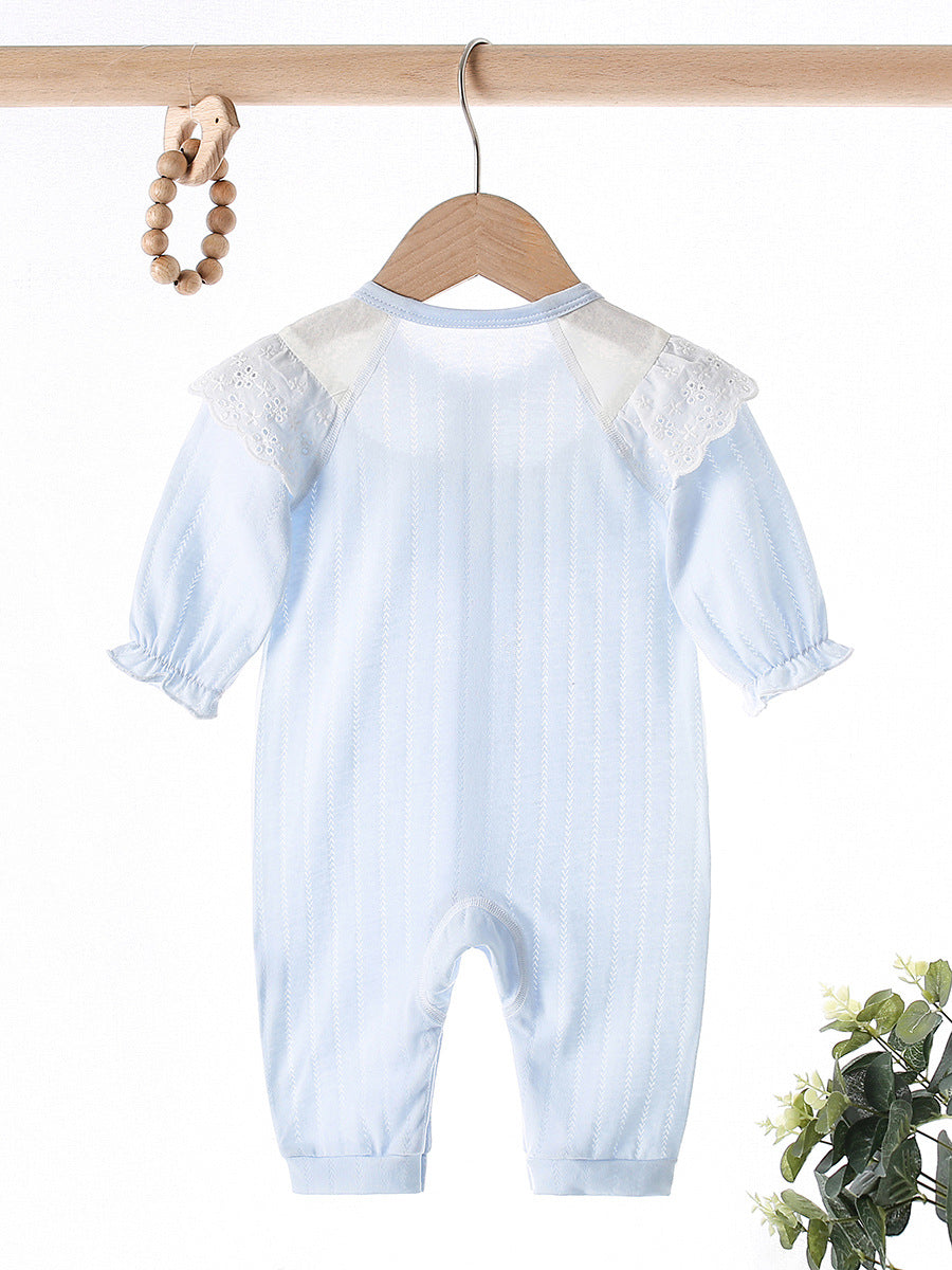 Summer Thin Boneless Long Sleeve Cotton Clothes Jumpsuit, Climbing Suit