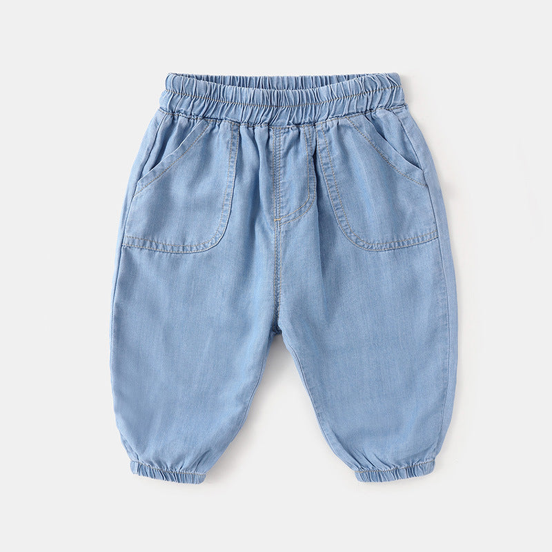 Jeans Summer Thin Casual Wear Loose Children's Pants