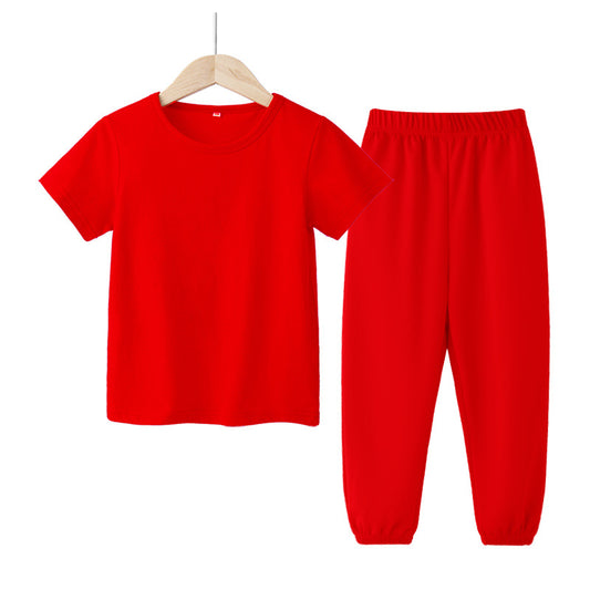 Children's Year's Day Festive Costume Horse Life Clothes Boys Red Short Children's Suit